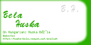 bela huska business card